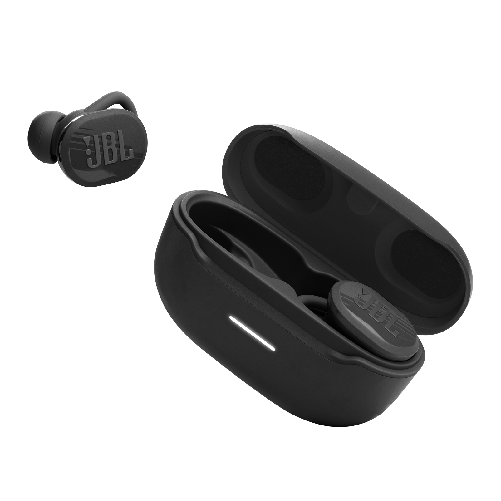 JBL Endurance Race TWS - Black - Waterproof true wireless active sport earbuds - Detailshot 6